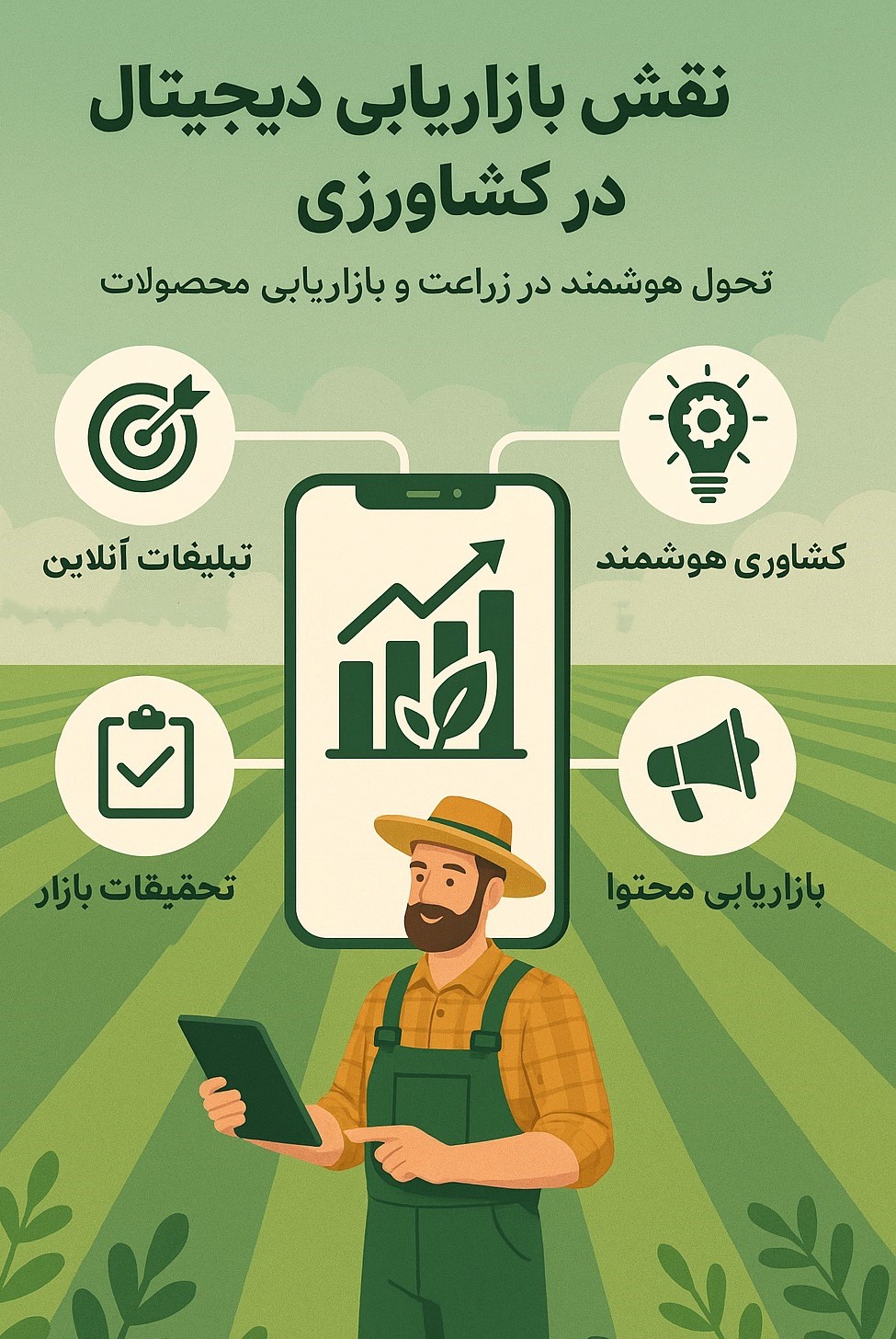 نقش بازاریابی دیجیتال در کشاورزی | تحول هوشمند در زراعت و بازاریابی محصولات
